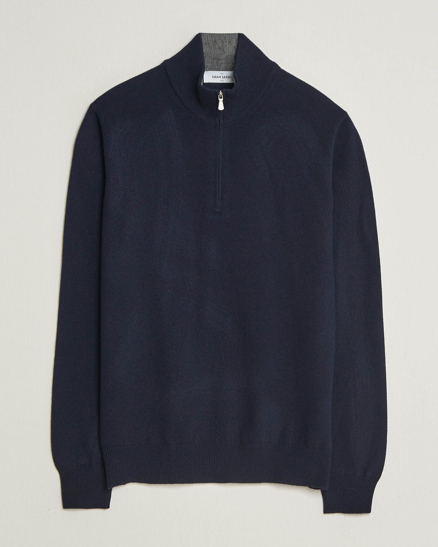 Homme | Pulls Et Tricots | Gran Sasso | Wool/Cashmere Half Zip Navy