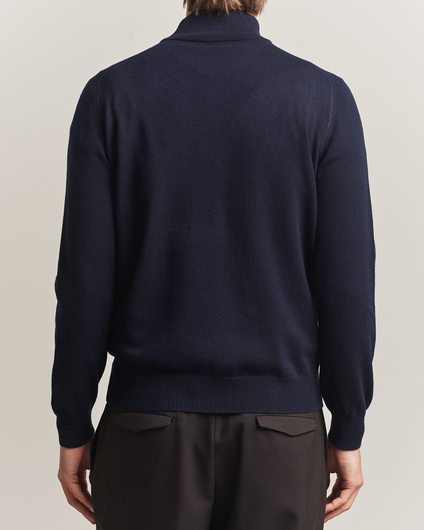 Homme | Pulls Et Tricots | Gran Sasso | Wool/Cashmere Half Zip Navy