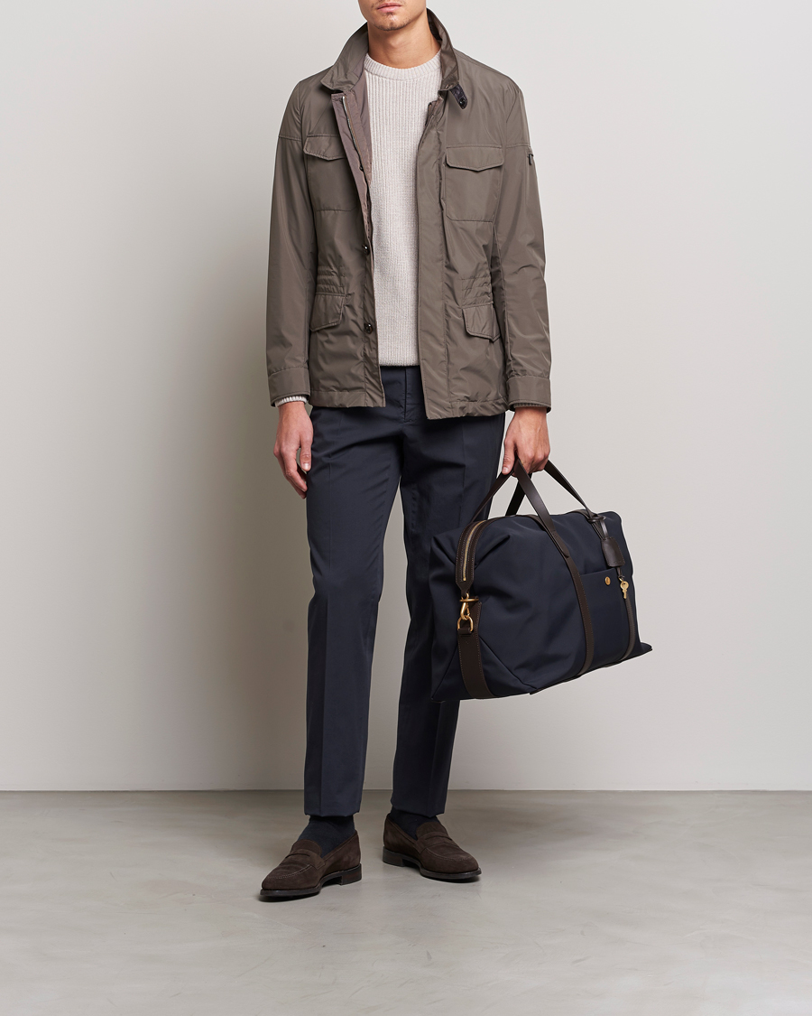 Homme | Sacs | Mismo | M/S Avail 48h Nylon Weekendbag Navy/Dark Brown