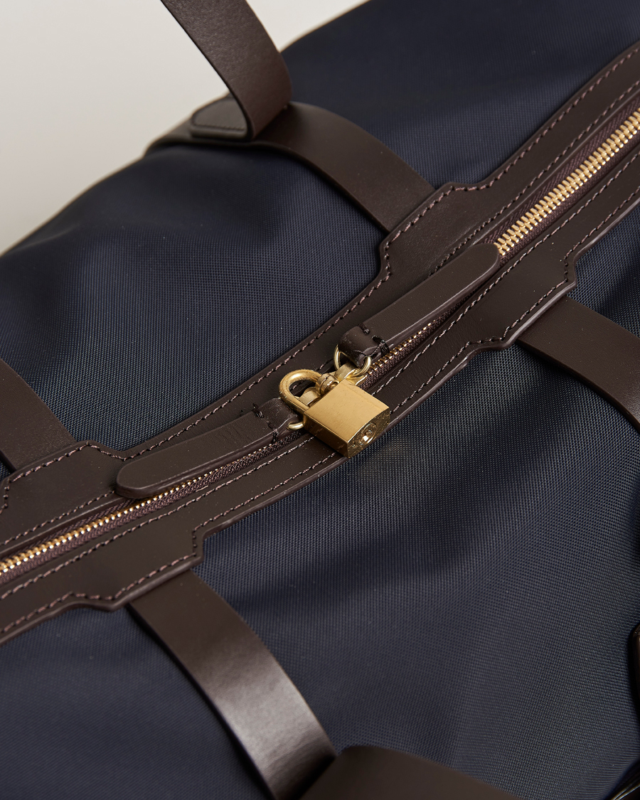 Homme | Sacs | Mismo | M/S Avail 48h Nylon Weekendbag Navy/Dark Brown
