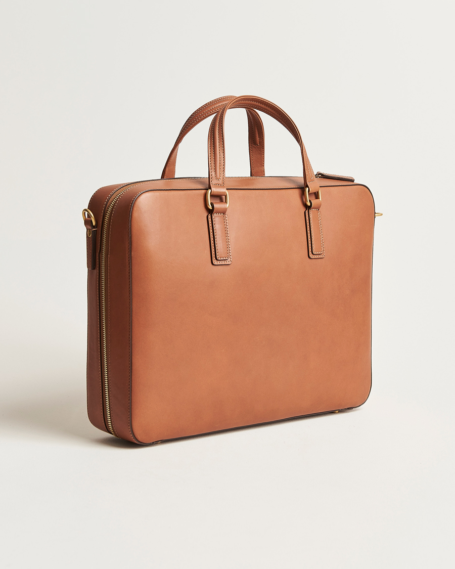 Homme | Sacs | Mismo | Morris Full Grain Leather Briefcase Tabac