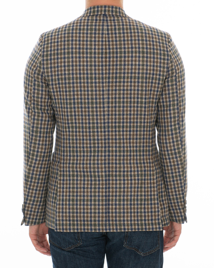 Homme | Blazers | Oscar Jacobson | Einar Checked Patch Pocket Blazer Beige