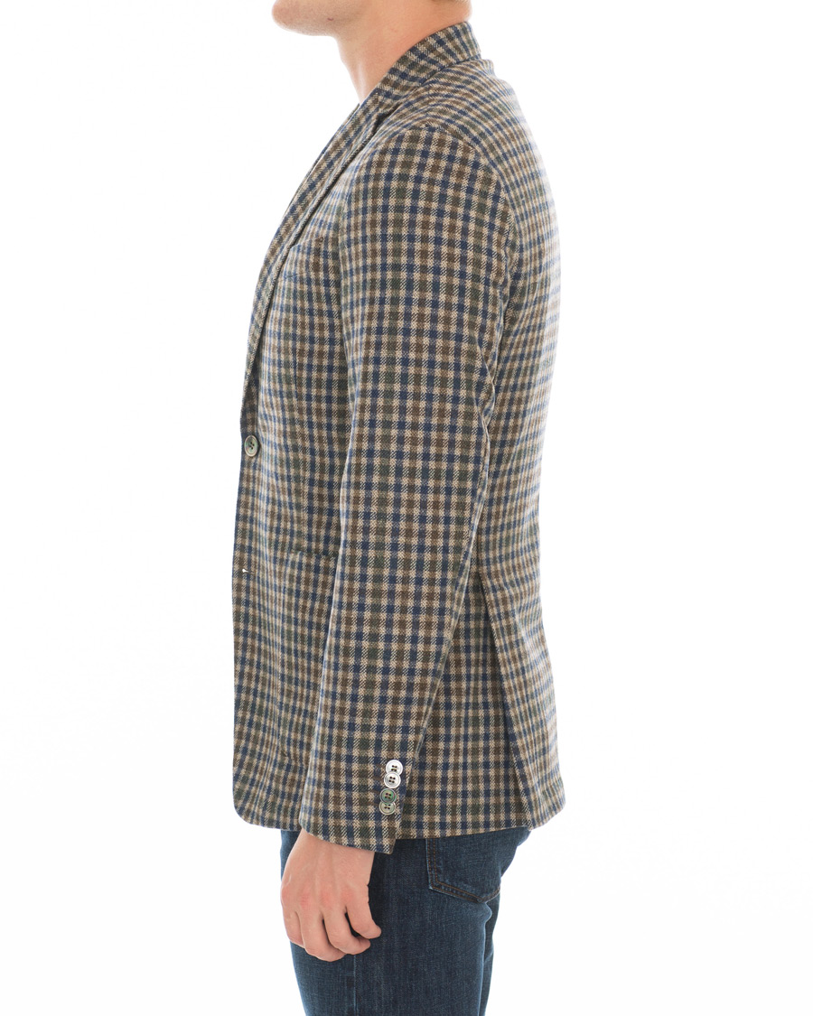 Homme | Blazers | Oscar Jacobson | Einar Checked Patch Pocket Blazer Beige