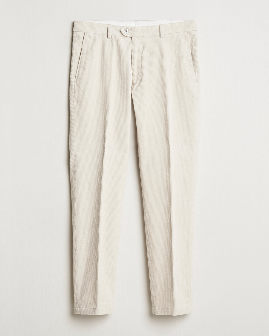 Homme | Pantalons | Oscar Jacobson | Denz Corduroy Trousers White