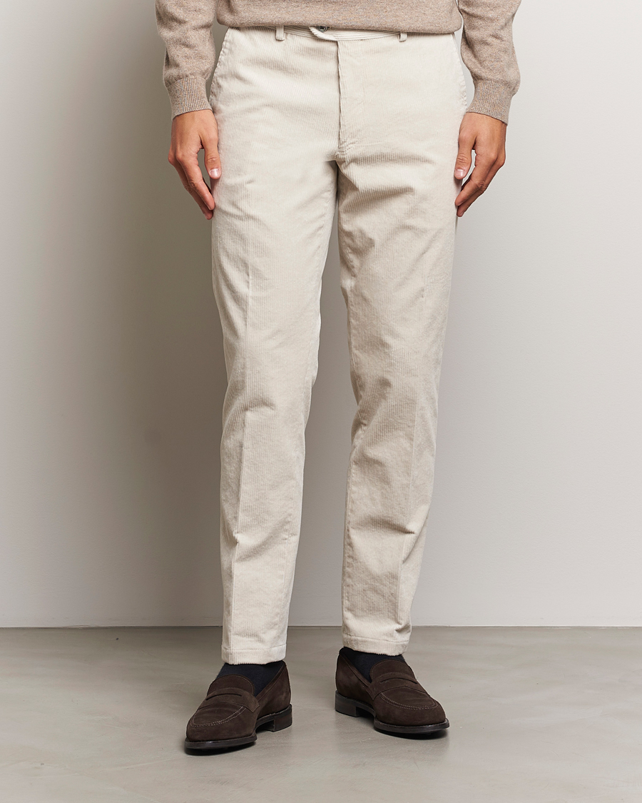 Homme | Pantalons | Oscar Jacobson | Denz Corduroy Trousers White