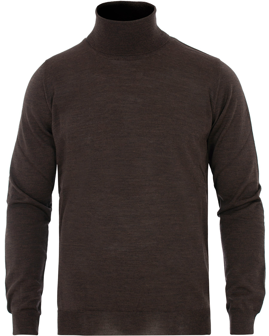 Homme | Pulls Et Tricots | Oscar Jacobson | Cole Extra Fine Merino Rollneck Brown