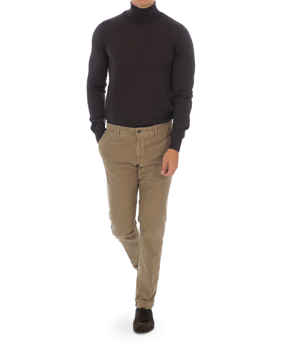 Homme | Pulls Et Tricots | Oscar Jacobson | Cole Extra Fine Merino Rollneck Brown