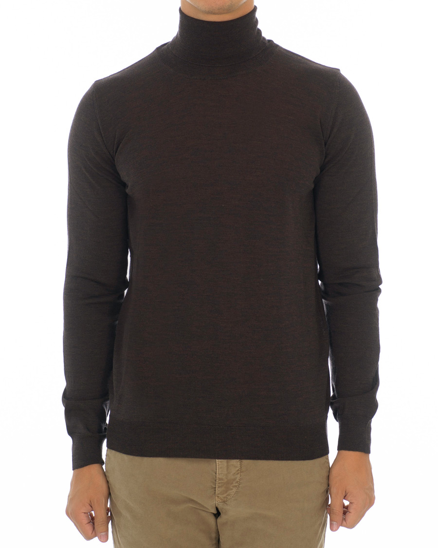 Homme | Pulls Et Tricots | Oscar Jacobson | Cole Extra Fine Merino Rollneck Brown