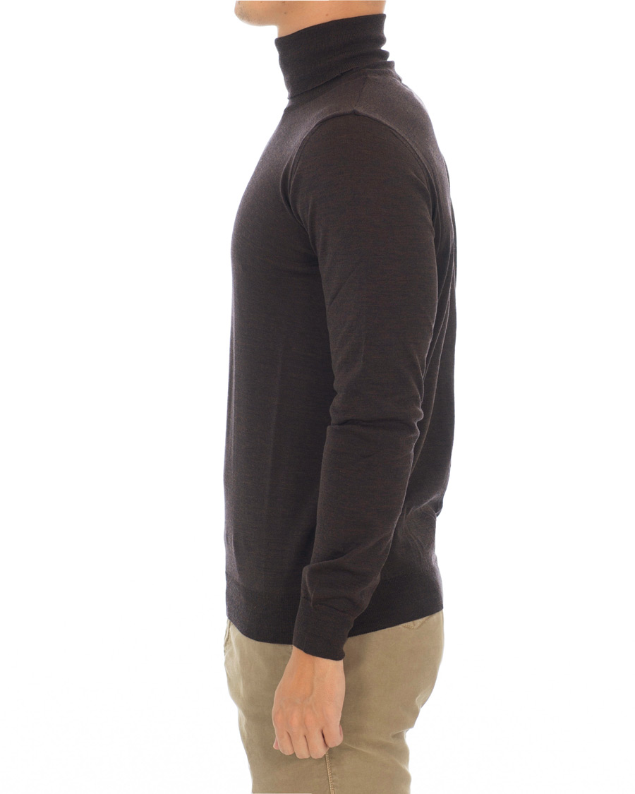 Homme | Pulls Et Tricots | Oscar Jacobson | Cole Extra Fine Merino Rollneck Brown