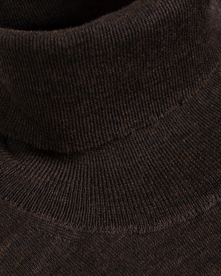 Homme | Pulls Et Tricots | Oscar Jacobson | Cole Extra Fine Merino Rollneck Brown