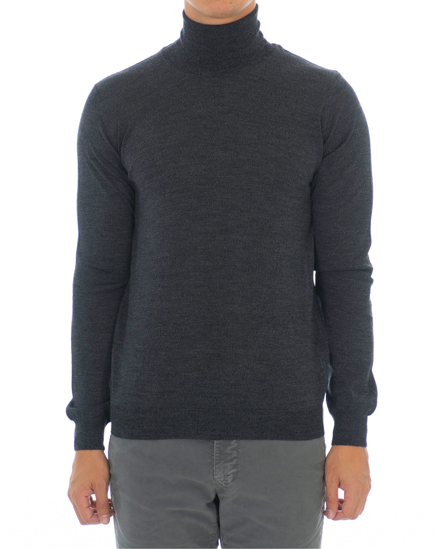 Homme | Pulls Et Tricots | Oscar Jacobson | Cole Extra Fine Merino Rollneck Dark Grey
