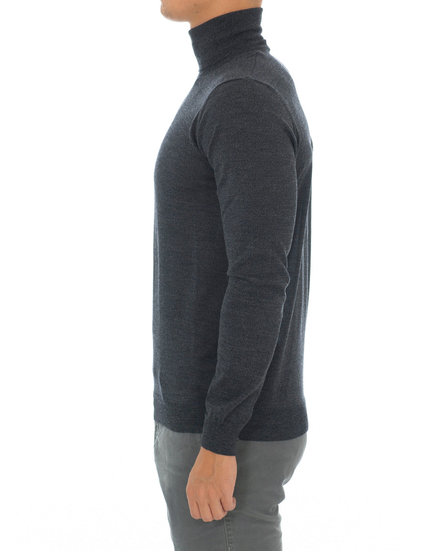 Homme | Pulls Et Tricots | Oscar Jacobson | Cole Extra Fine Merino Rollneck Dark Grey