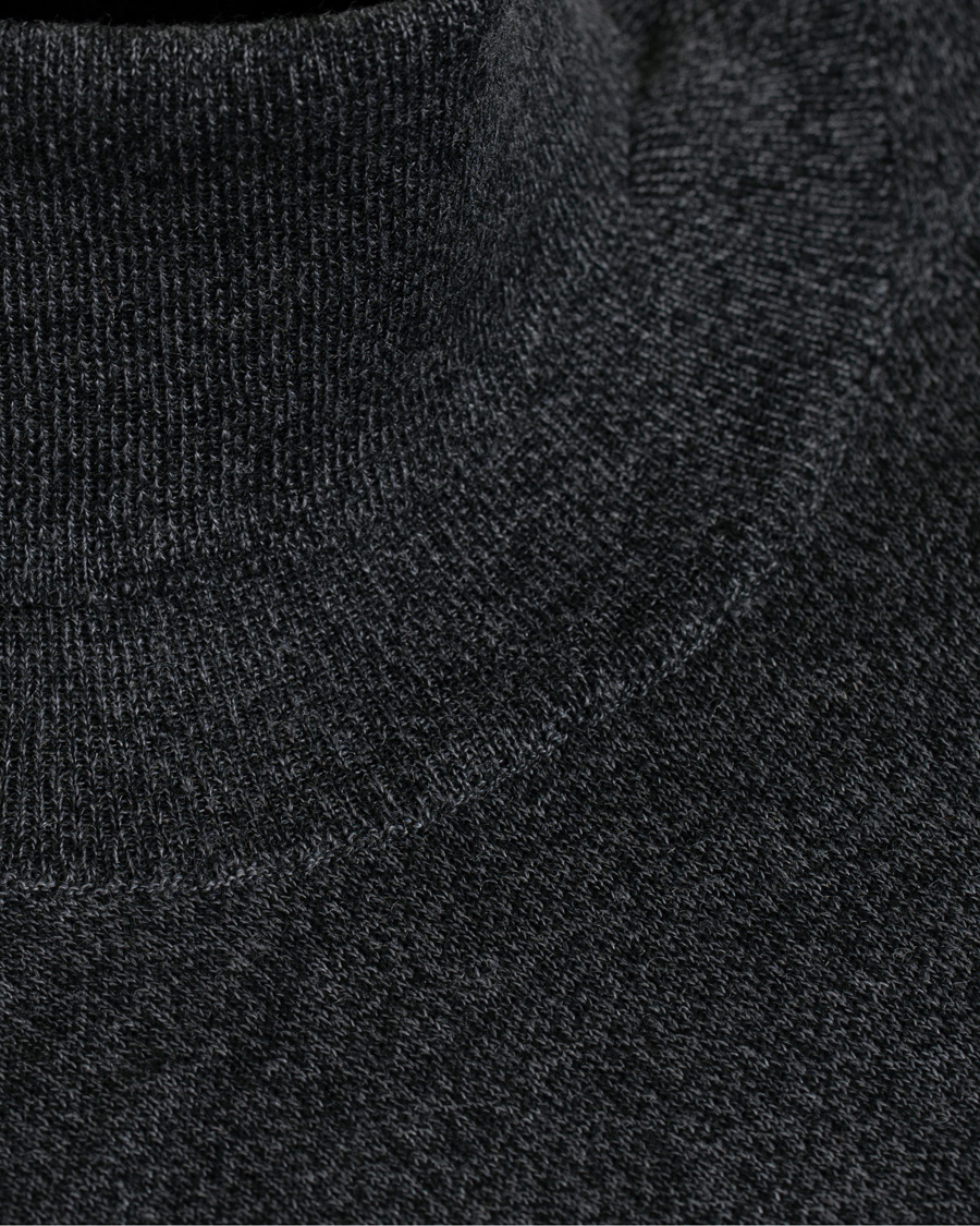 Homme | Pulls Et Tricots | Oscar Jacobson | Cole Extra Fine Merino Rollneck Dark Grey