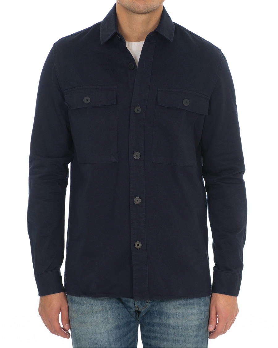 Homme | Chemises | Samsøe Samsøe | Samsøe & Samsøe Waltones Cotton Overshirt Night Sky