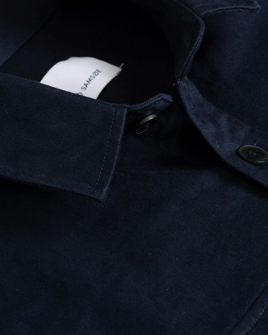 Homme | Chemises | Samsøe Samsøe | Samsøe & Samsøe Waltones Cotton Overshirt Night Sky
