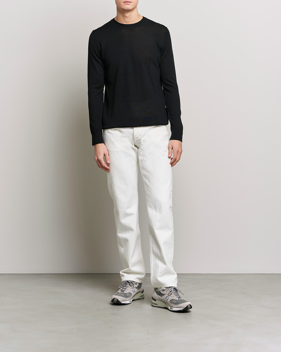 Homme | Pulls Et Tricots | Samsøe Samsøe | Flemming Superfine Merino Wool Crew Neck Black