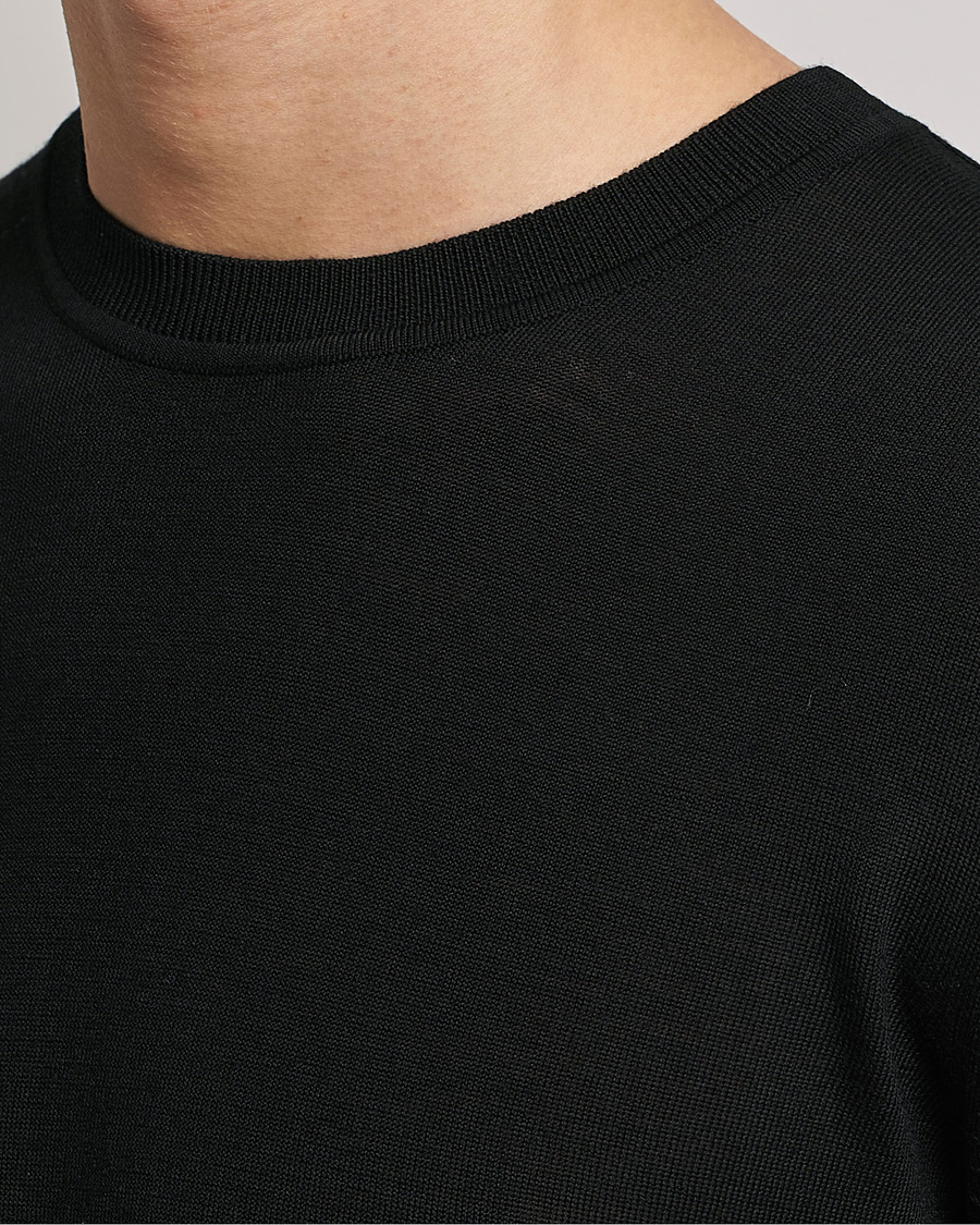 Homme | Pulls Et Tricots | Samsøe Samsøe | Flemming Superfine Merino Wool Crew Neck Black