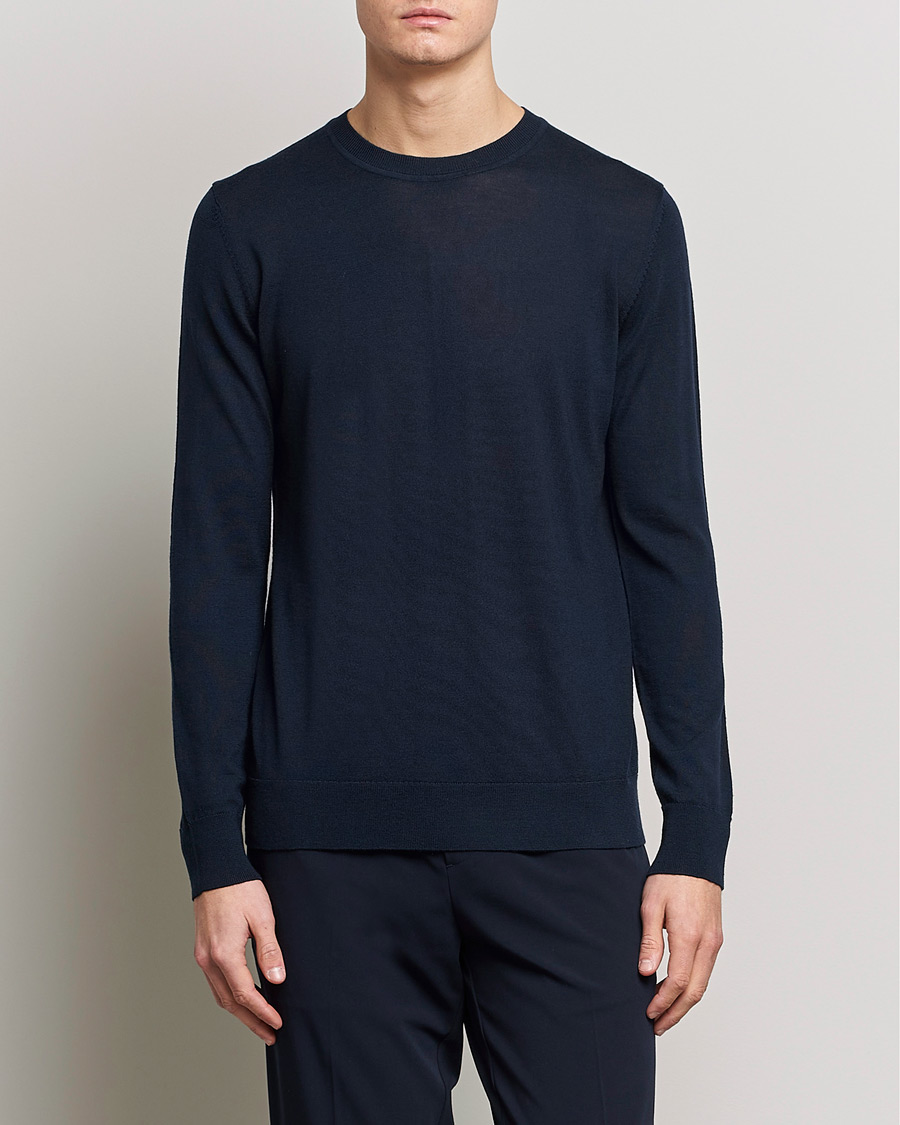 Homme | Pulls Et Tricots | Samsøe Samsøe | Flemming Superfine Merino Wool Crew Neck Night Sky