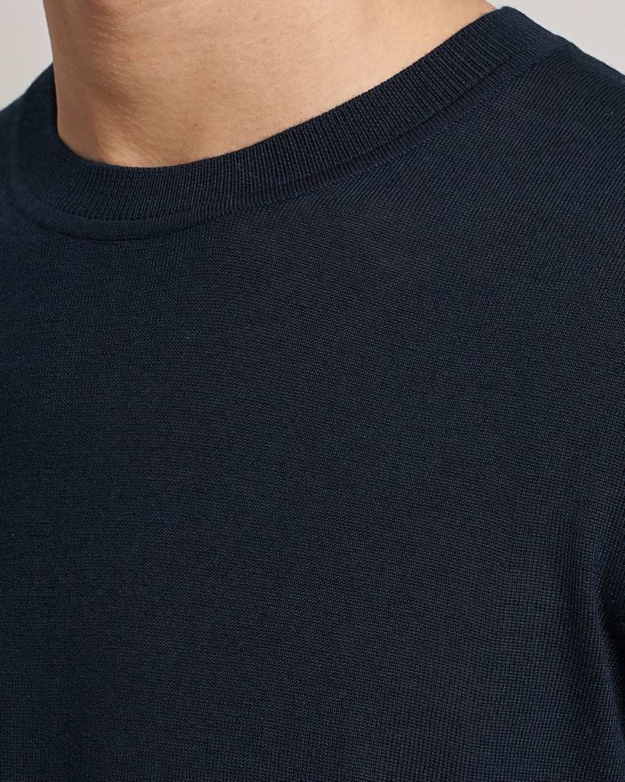 Homme | Pulls Et Tricots | Samsøe Samsøe | Flemming Superfine Merino Wool Crew Neck Night Sky