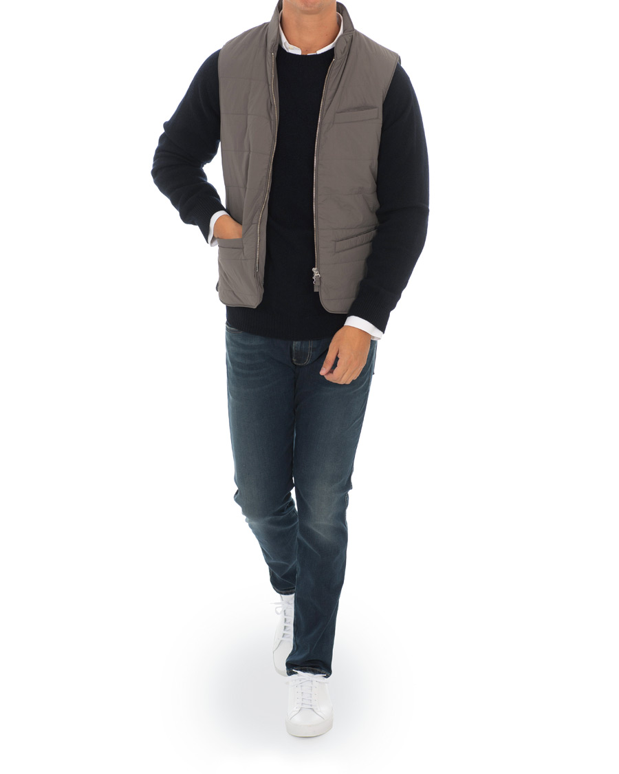 Homme | Manteaux Et Vestes | Stenströms | Soft Quilted Nylon Vest Grey