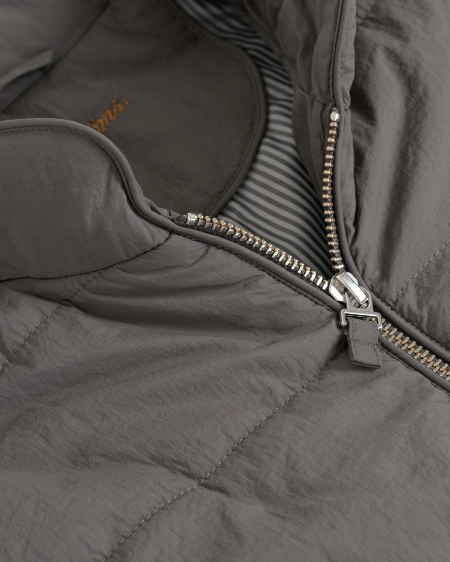 Homme | Manteaux Et Vestes | Stenströms | Soft Quilted Nylon Vest Grey