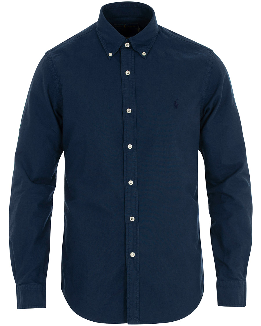 Homme | Chemises | Polo Ralph Lauren | Slim Fit Garment Dyed Oxford Shirt Newport Navy