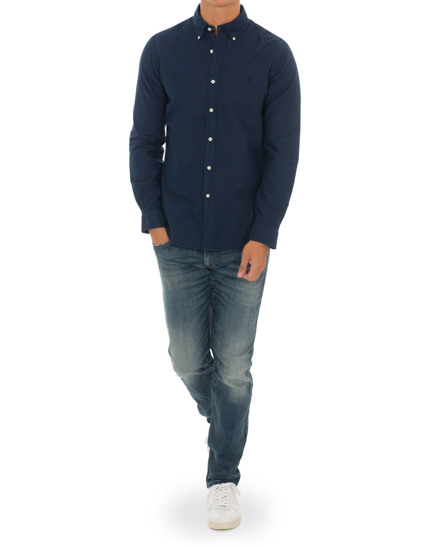 Homme | Chemises | Polo Ralph Lauren | Slim Fit Garment Dyed Oxford Shirt Newport Navy
