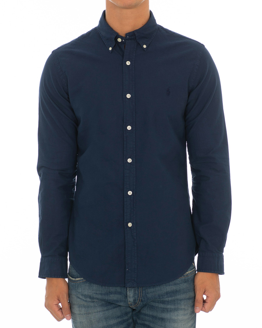 Homme | Chemises | Polo Ralph Lauren | Slim Fit Garment Dyed Oxford Shirt Newport Navy