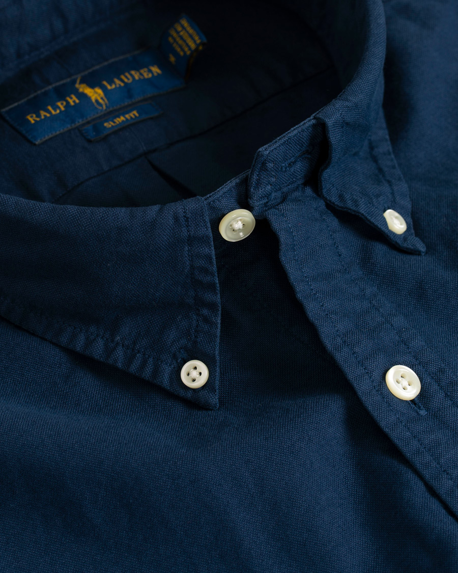 Homme | Chemises | Polo Ralph Lauren | Slim Fit Garment Dyed Oxford Shirt Newport Navy