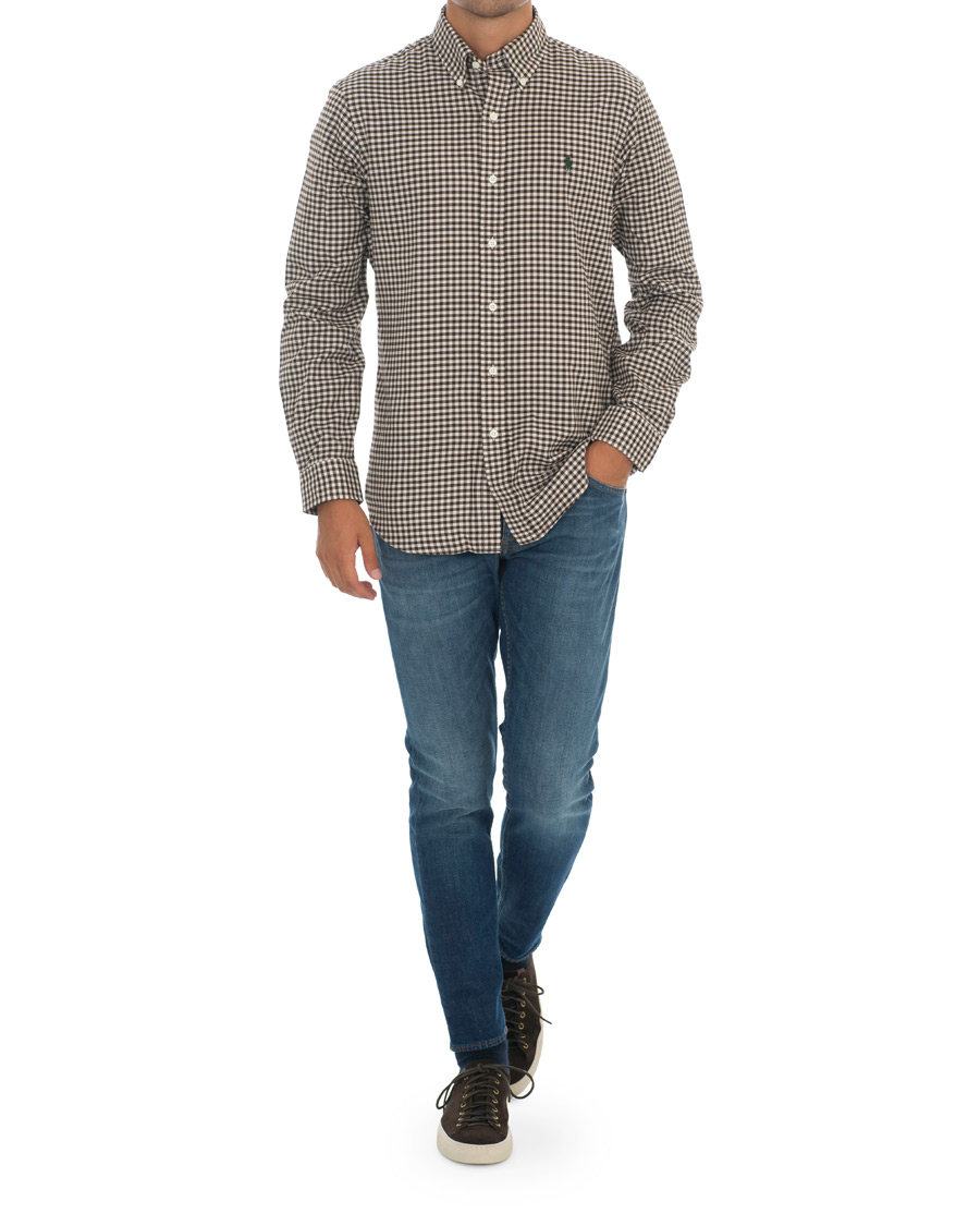 Homme | Chemises | Polo Ralph Lauren | Custom Fit Twill Check Shirt Brown/White