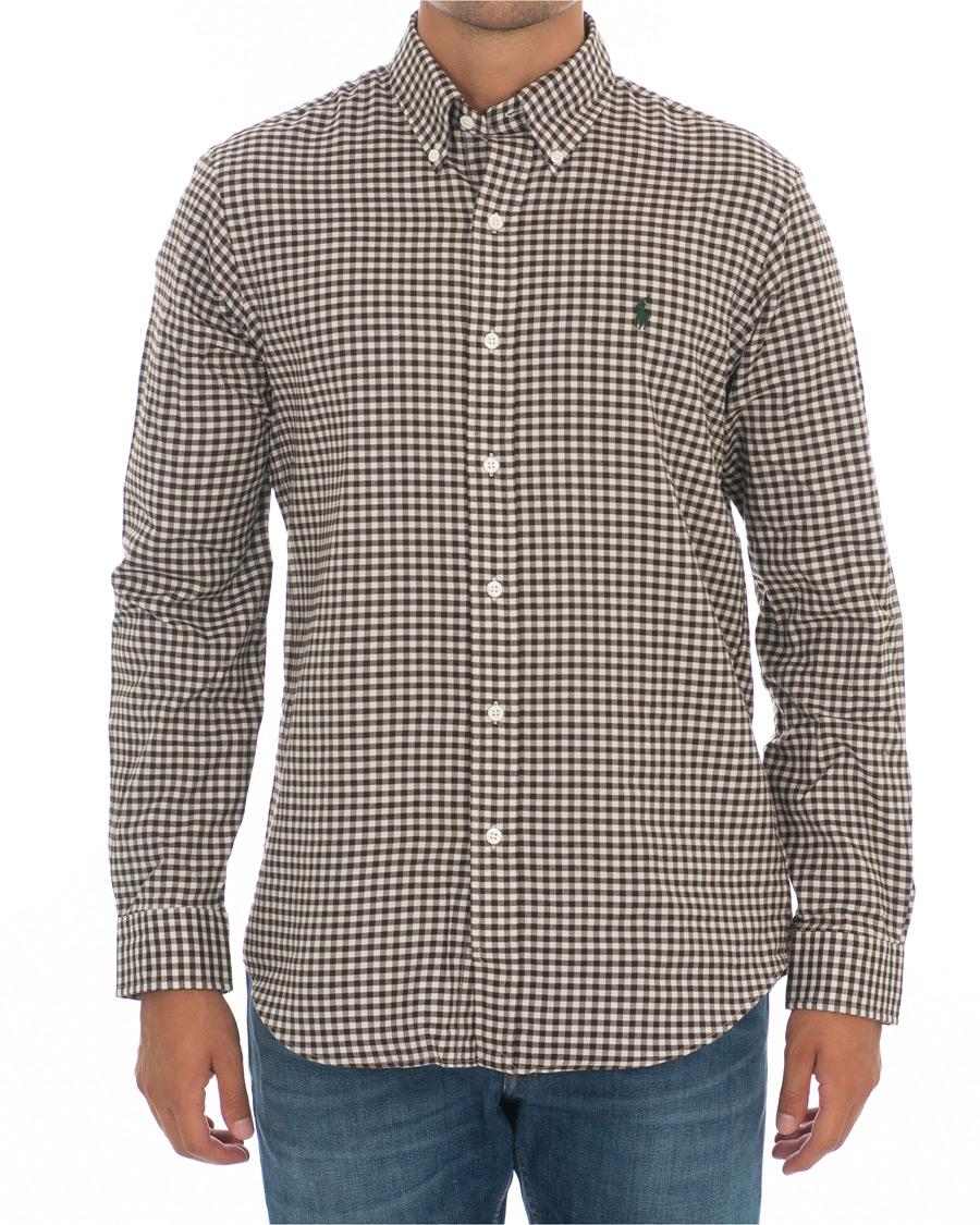 Homme | Chemises | Polo Ralph Lauren | Custom Fit Twill Check Shirt Brown/White