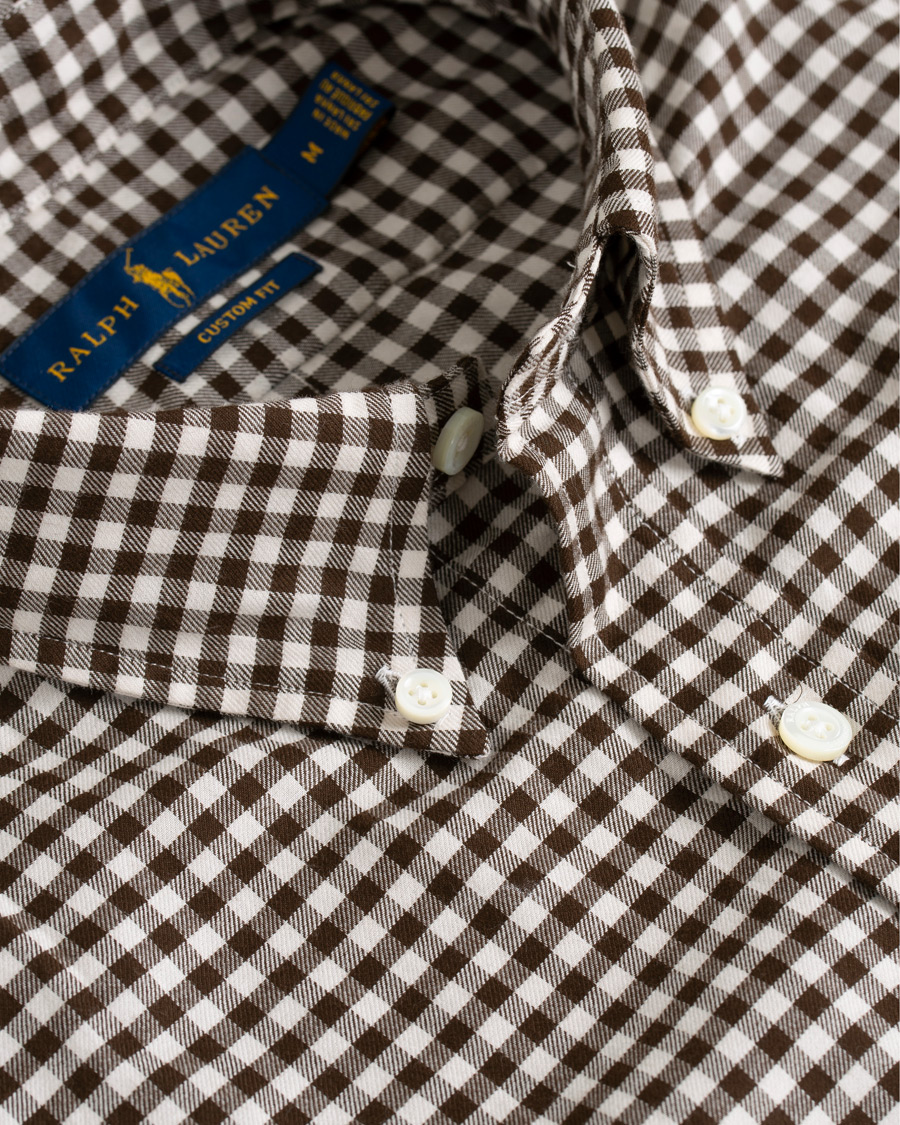 Homme | Chemises | Polo Ralph Lauren | Custom Fit Twill Check Shirt Brown/White