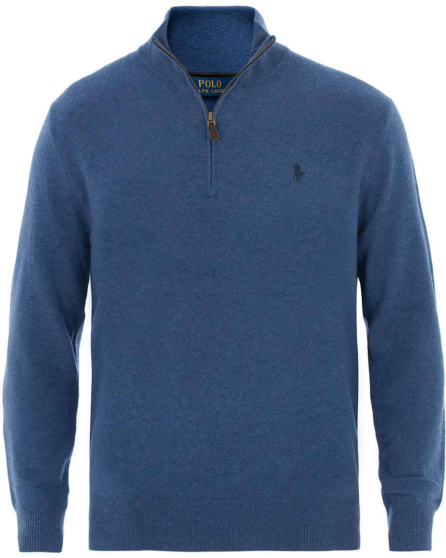 Homme | Pulls Et Tricots | Polo Ralph Lauren | Merino Half Zip Shale Blue