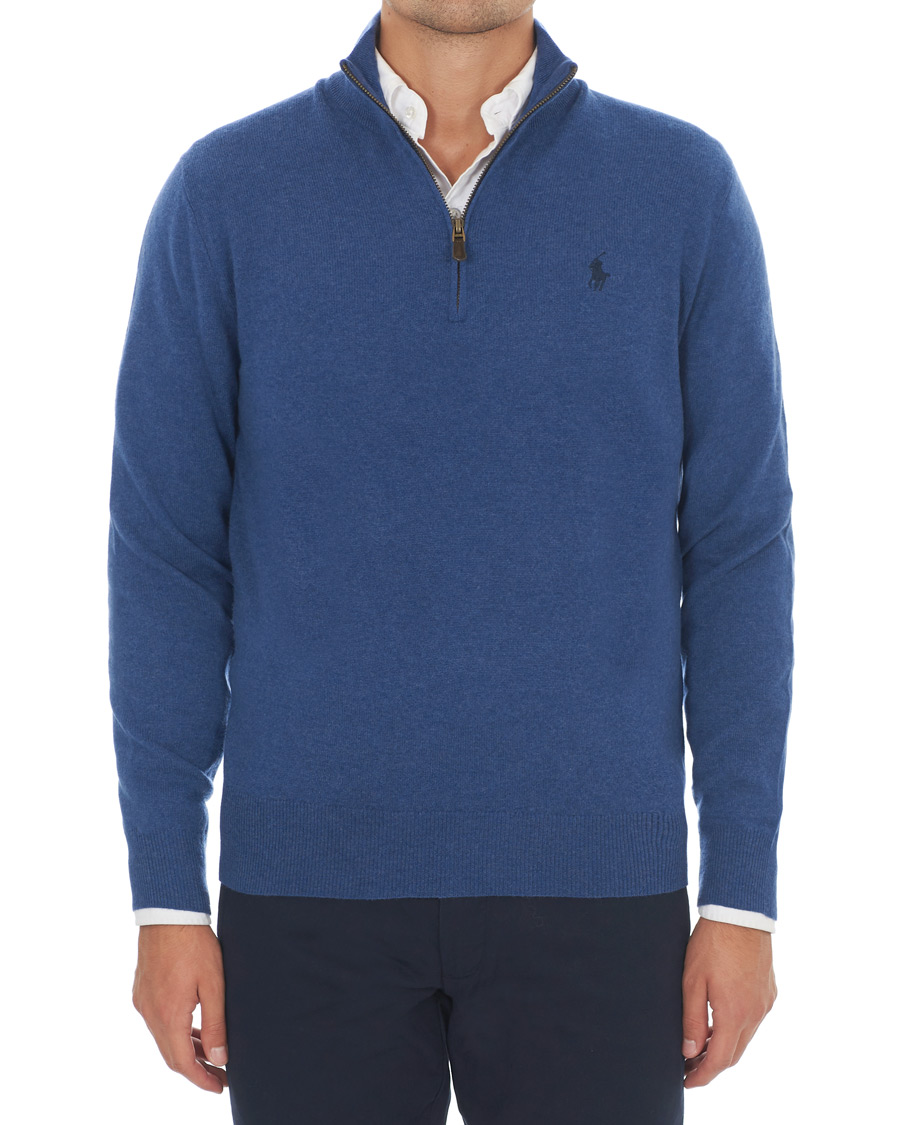 Homme | Pulls Et Tricots | Polo Ralph Lauren | Merino Half Zip Shale Blue