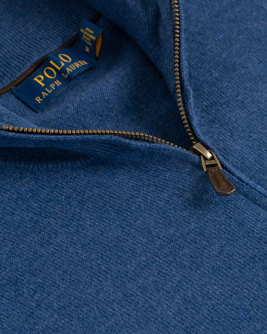 Homme | Pulls Et Tricots | Polo Ralph Lauren | Merino Half Zip Shale Blue