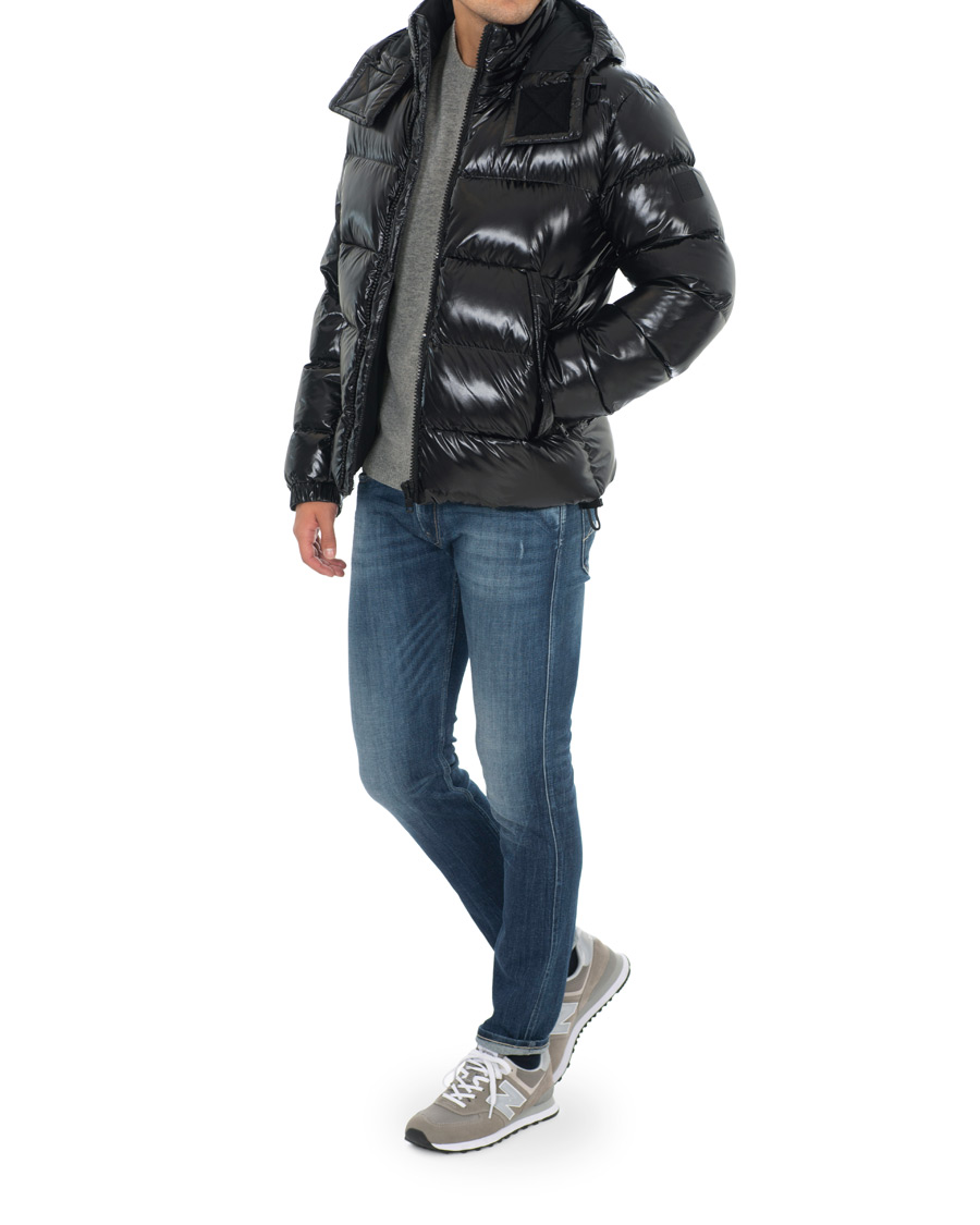 Homme | Manteaux Et Vestes | BOSS BLACK | BOSS Domar High Shine Hooded Jacket Black