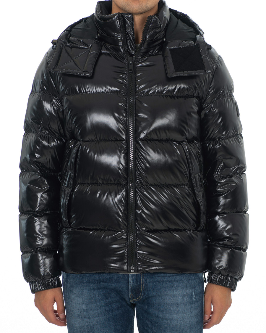 Homme | Manteaux Et Vestes | BOSS BLACK | BOSS Domar High Shine Hooded Jacket Black