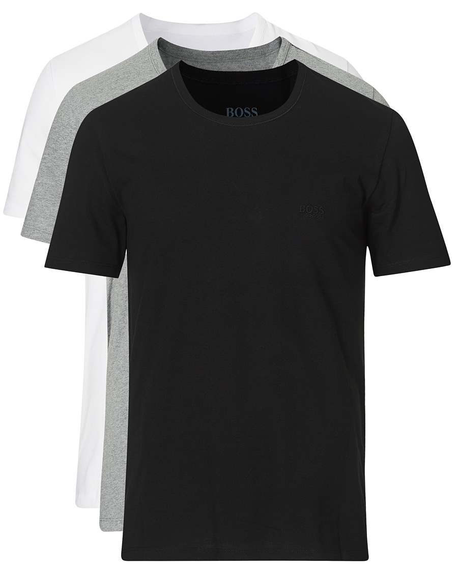 Homme | T-shirts | BOSS BLACK | BOSS 3-Pack Crew Neck Tee Grey/White/Black
