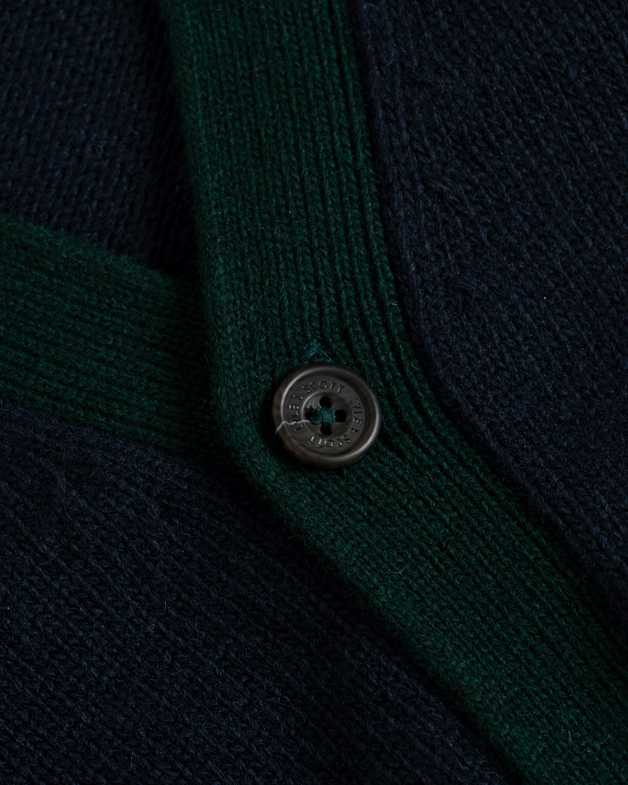 Homme | Pulls Et Tricots | Lyle & Scott | Contrast Placket Cardigan Dark Navy
