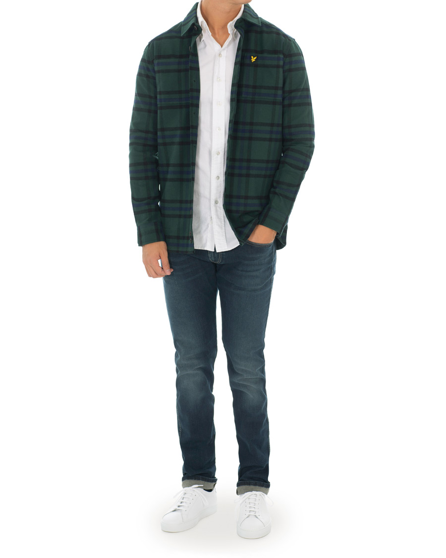 Homme | Chemises | Lyle & Scott | Tartan Overshirt Jade Green
