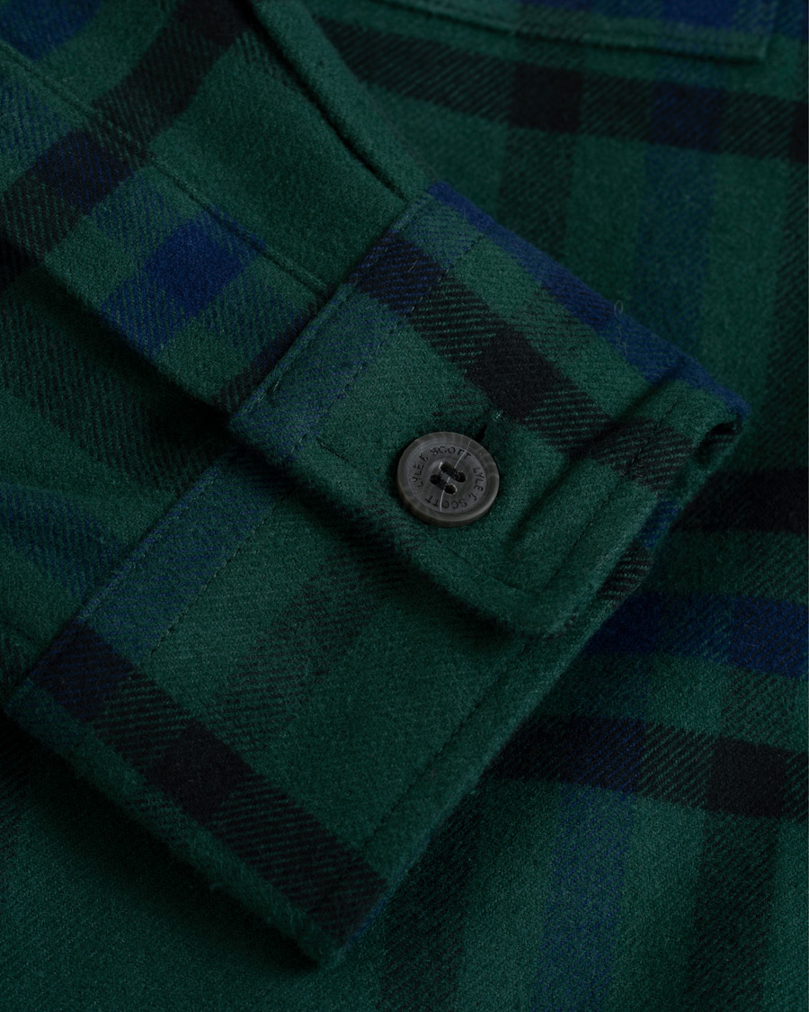 Homme | Chemises | Lyle & Scott | Tartan Overshirt Jade Green