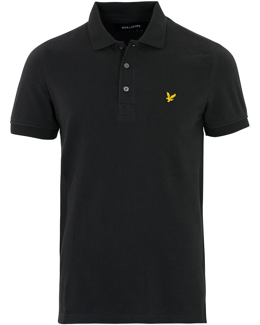 Homme | Polos | Lyle & Scott | Plain Polo Shirt True Black