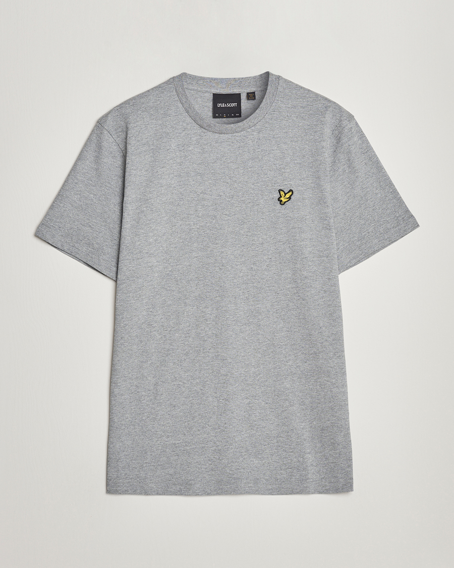 Homme | T-shirts | Lyle & Scott | Crew Neck Organic Cotton T-Shirt Mid Grey Marl