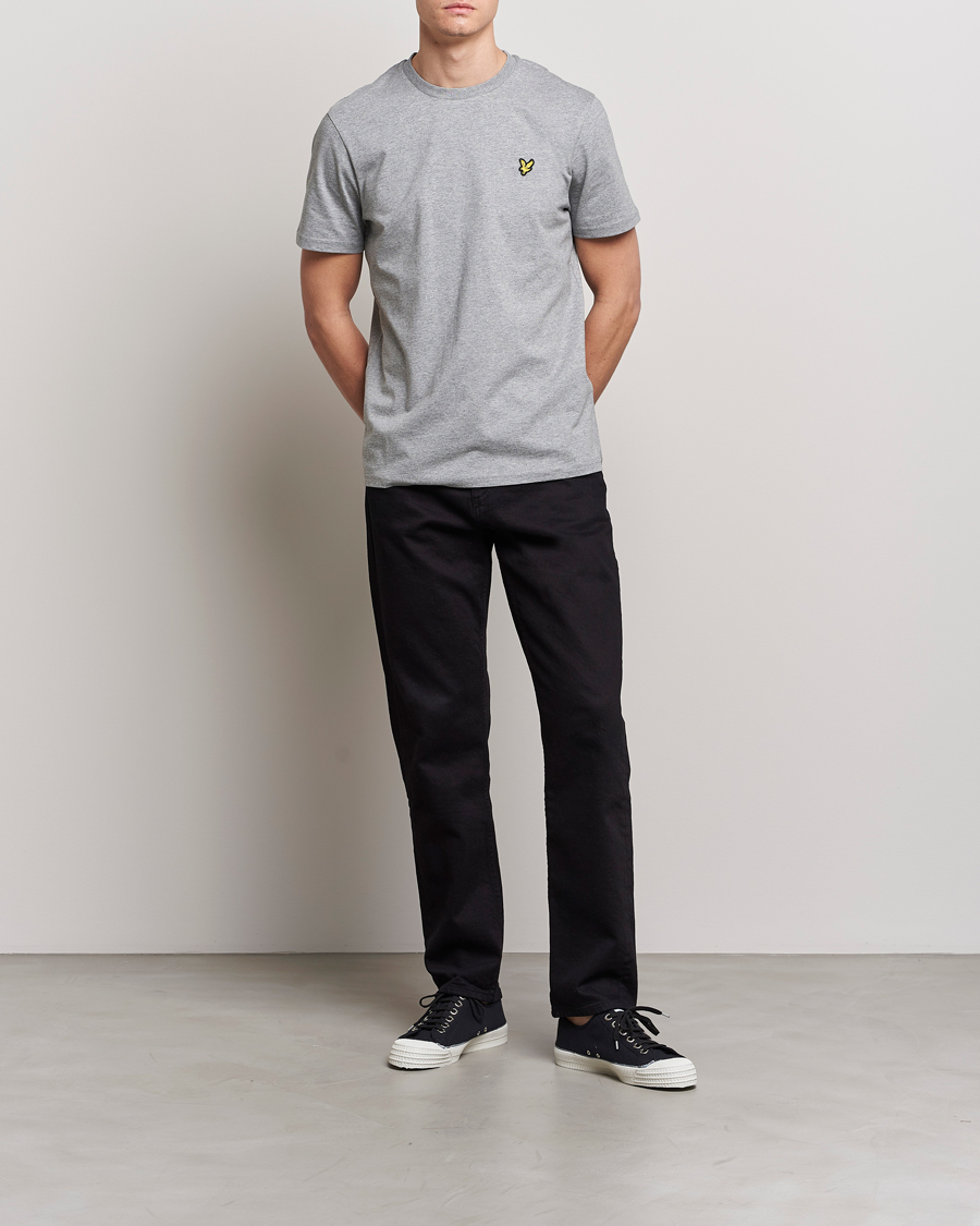 Homme | T-shirts | Lyle & Scott | Crew Neck Organic Cotton T-Shirt Mid Grey Marl