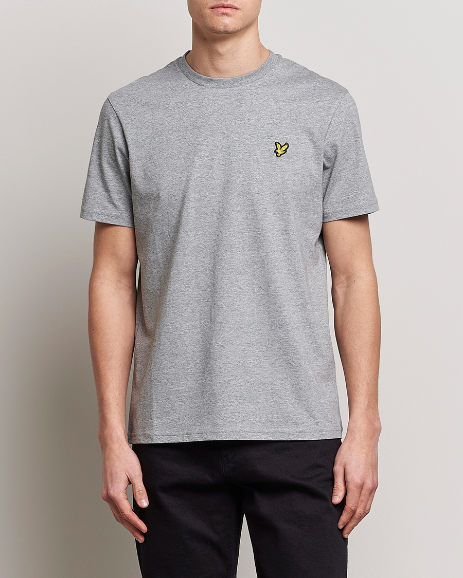 Homme |  | Lyle & Scott | Crew Neck Organic Cotton T-Shirt Mid Grey Marl