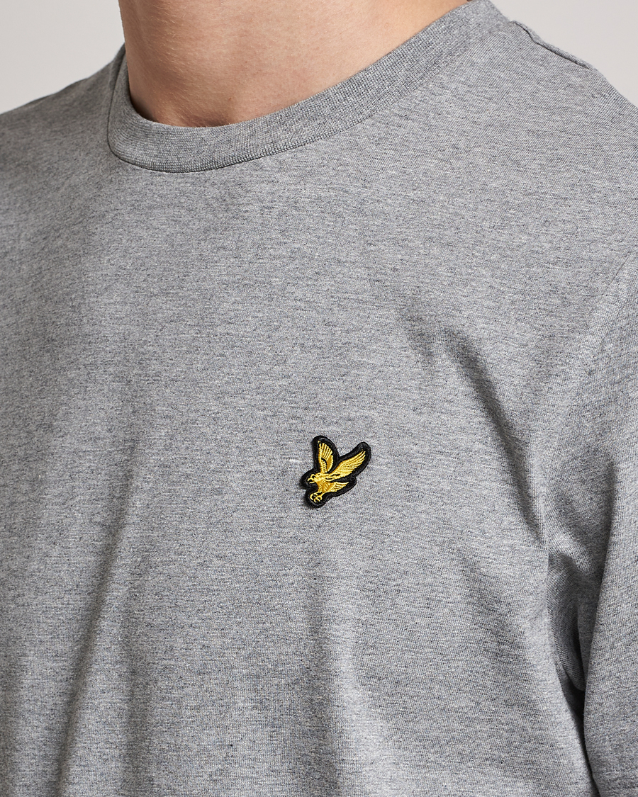 Homme | T-shirts | Lyle & Scott | Crew Neck Organic Cotton T-Shirt Mid Grey Marl