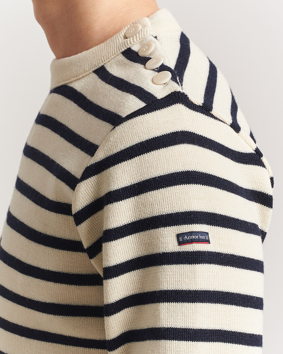 Homme | Pulls Et Tricots | Armor-lux | Fouesnant Classic Sweater Nature/Rich Navy