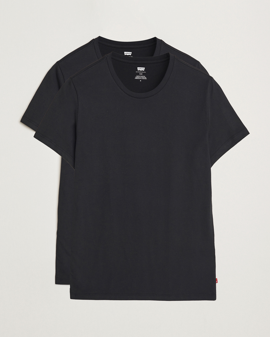 Homme | T-shirts | Levi's | 2-Pack Crew Neck T-Shirt Black