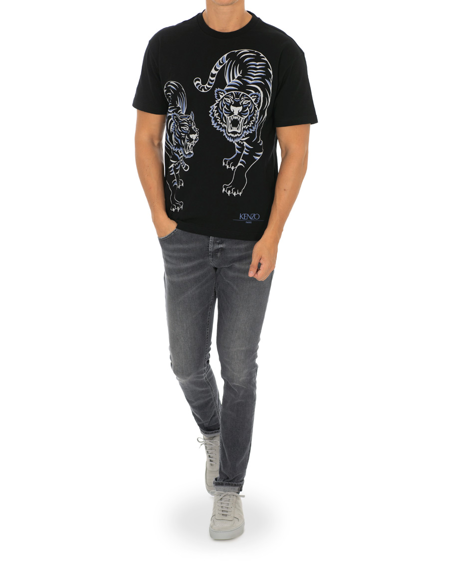 Homme | T-shirts | KENZO | Double Tiger T-shirt Black