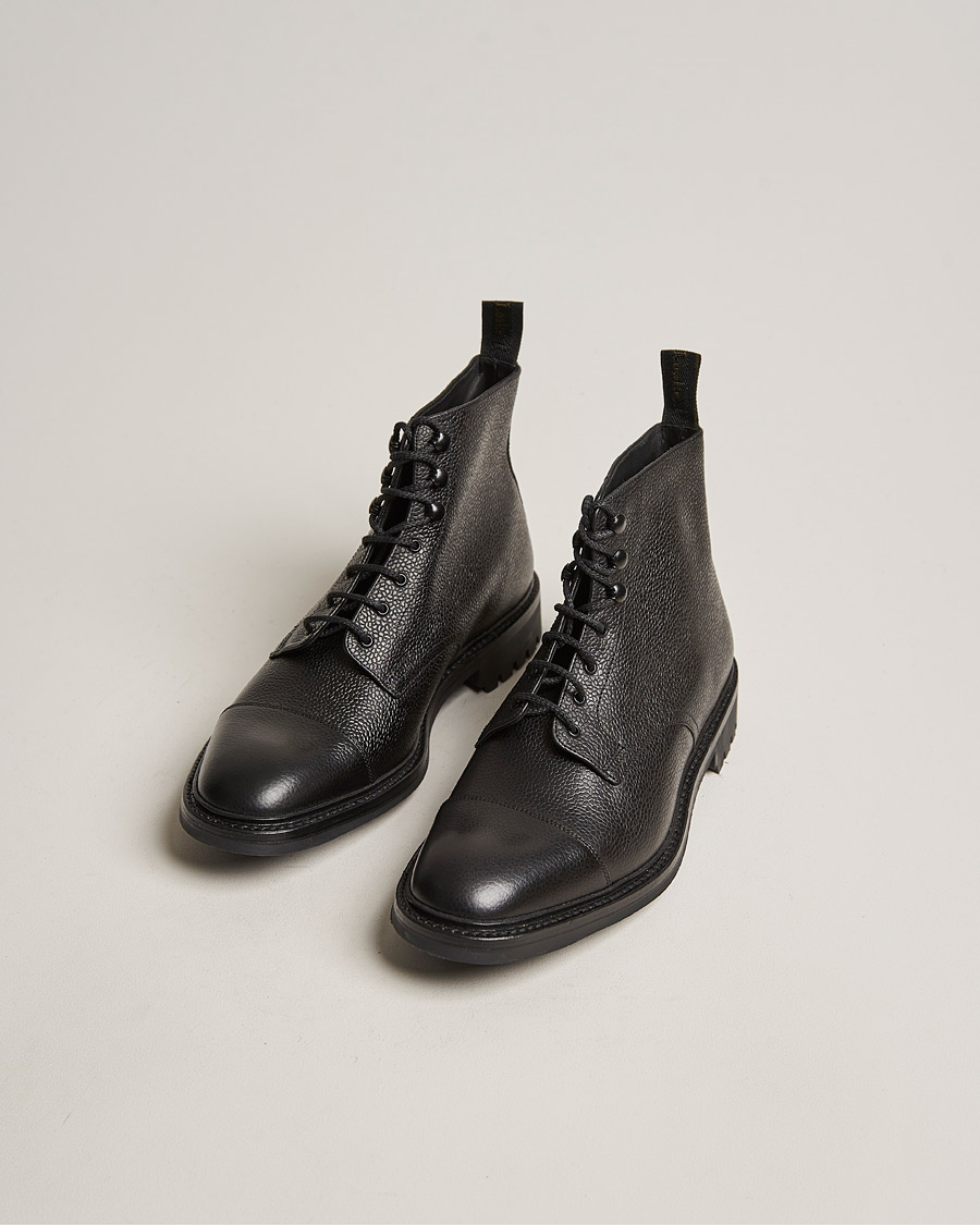 Homme | Bottes | Loake 1880 | Sedbergh Derby Boot Black Calf Grain